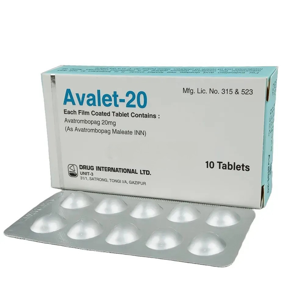 Pack Image: Avalet 20 mg Tablet (1 x 10)