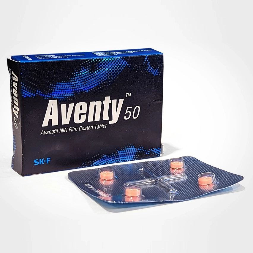Pack Image: Aventy 50 mg Tablet (1 x 4)