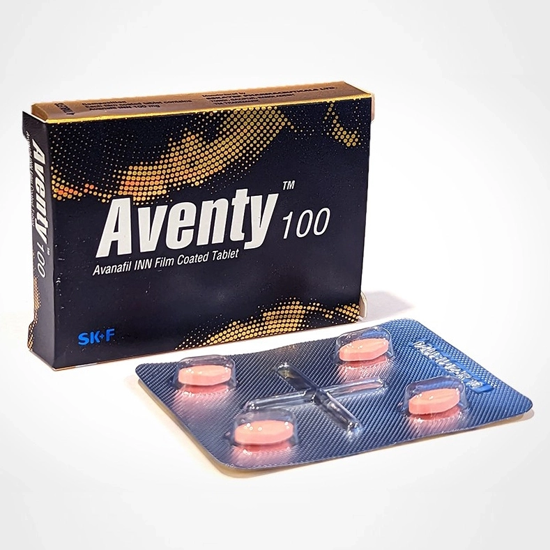 Pack Image: Aventy 100 mg Tablet (1 x 4)