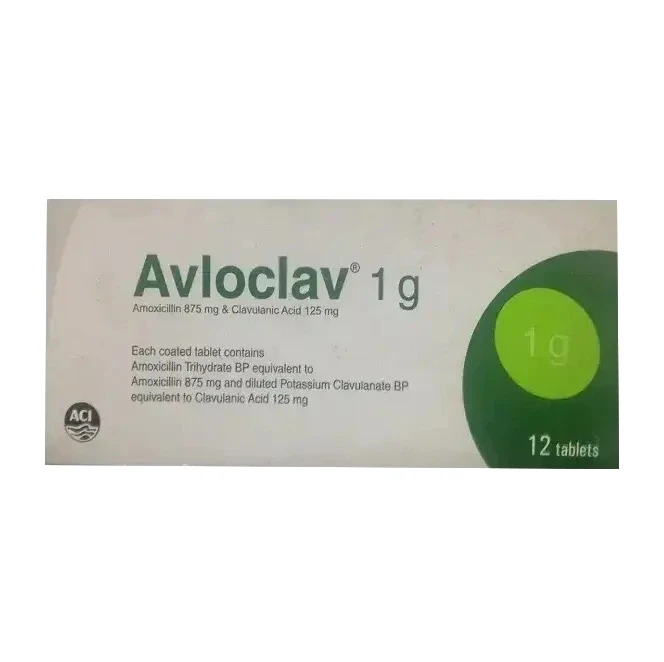 Pack Image: Avloclav 875 mg Tablet (2 x 6)