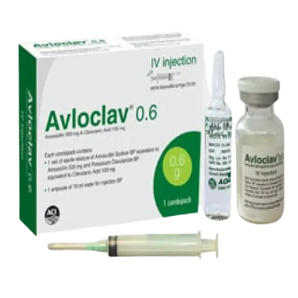Pack Image: Avloclav (500 mg Injection (600 mg vial)