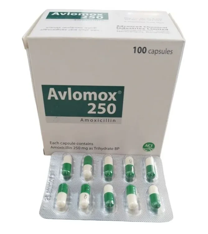 Pack Image: Avlomox 250 mg Capsule (10 x 10)