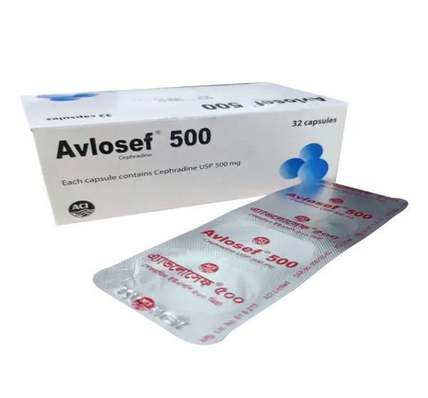 Pack Image: Avlosef 500 mg Capsule (8 x 4)