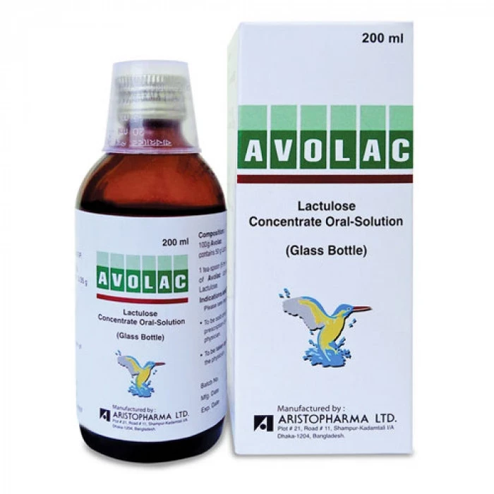 Pack Image: Avolac 3.35 gm Oral Solution (200 ml bottle)