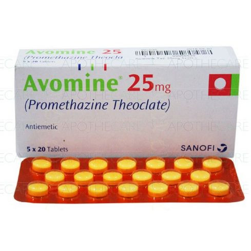 Pack Image: Avomine 25 mg Tablet (50 x 10)