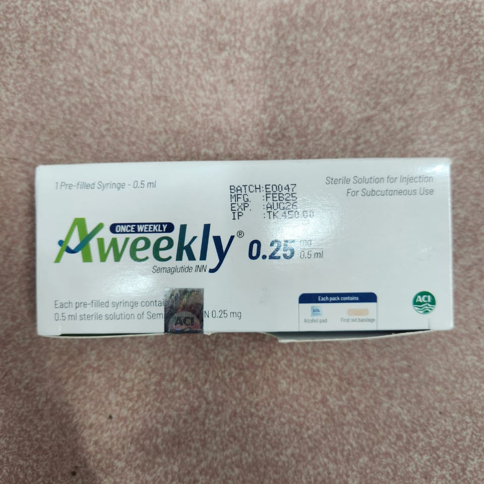 Pack Image: Aweekly 0.25 mg Injection (0.25 mg pre-filled syringe)