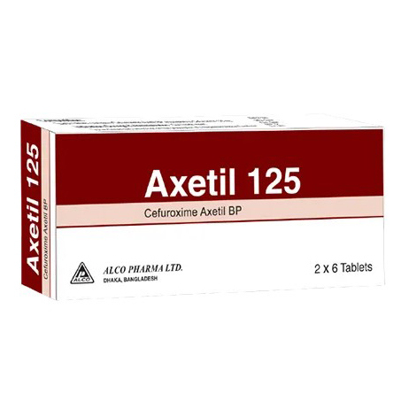 Pack Image: Axetil 125 mg Tablet (2 x 6)