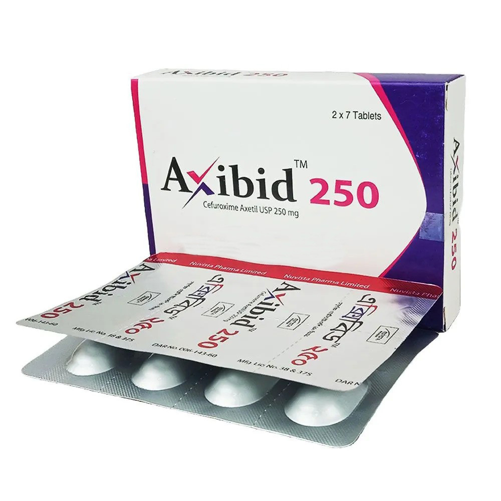 Pack Image: Axibid 250 mg Tablet (2 x 7)