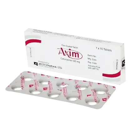 Pack Image: Axim 125 mg Tablet (1 x 10)