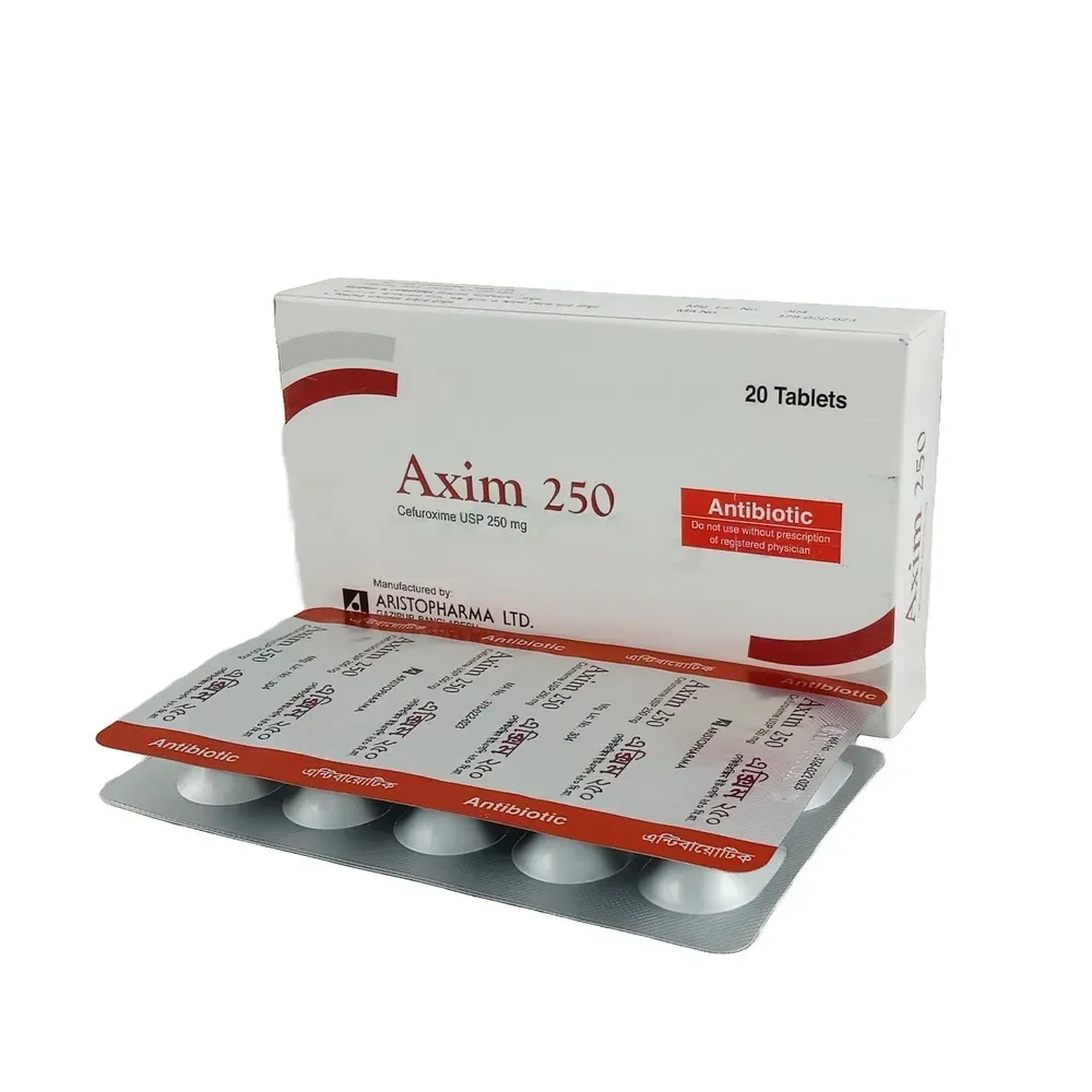 Pack Image: Axim 250 mg Tablet (2 x 10)