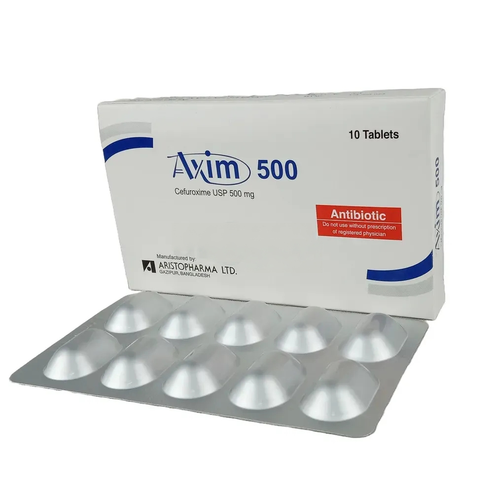 Pack Image: Axim 500 mg Tablet (1 x 10)