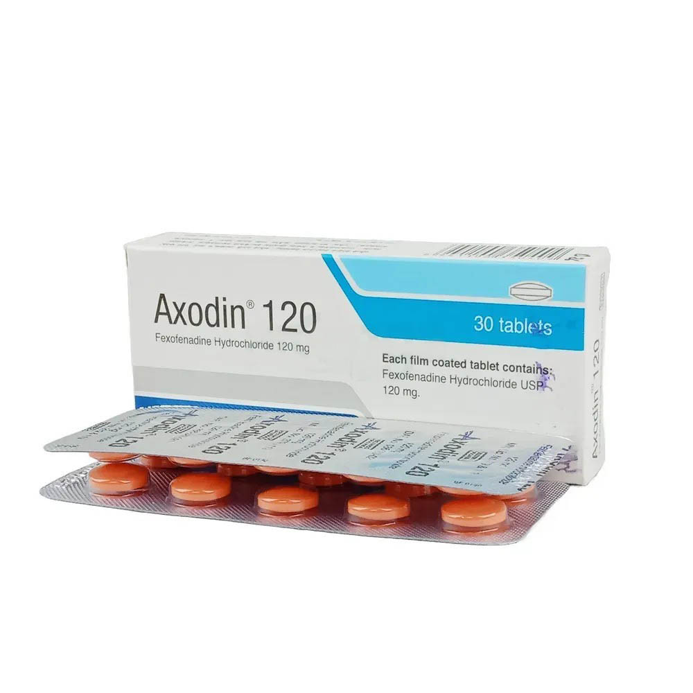 Pack Image: Axodin 120 mg Tablet (3 x 10)