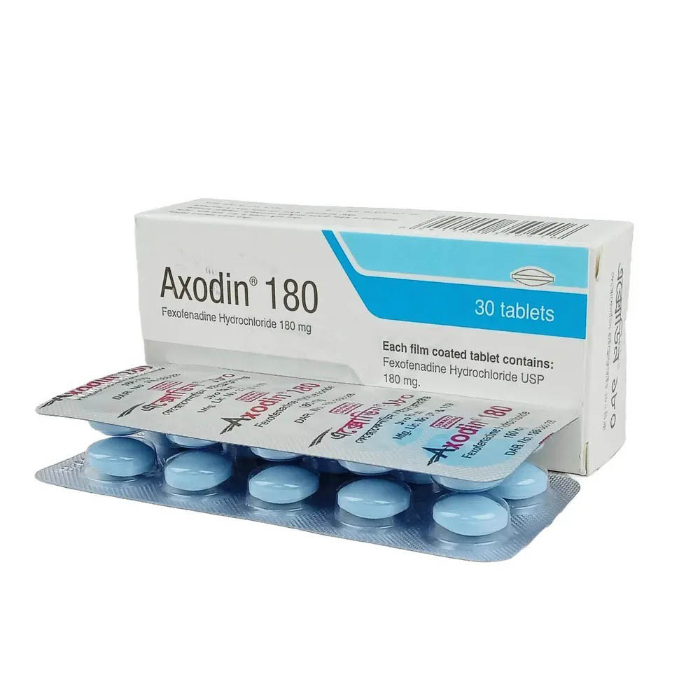 Pack Image: Axodin 180 mg Tablet (3 x 10)