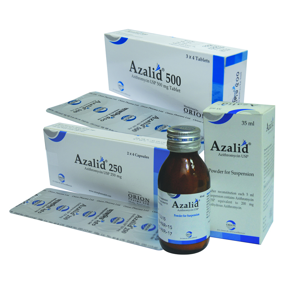 Pack Image: Azalid 250 mg Capsule (2 x 4)
