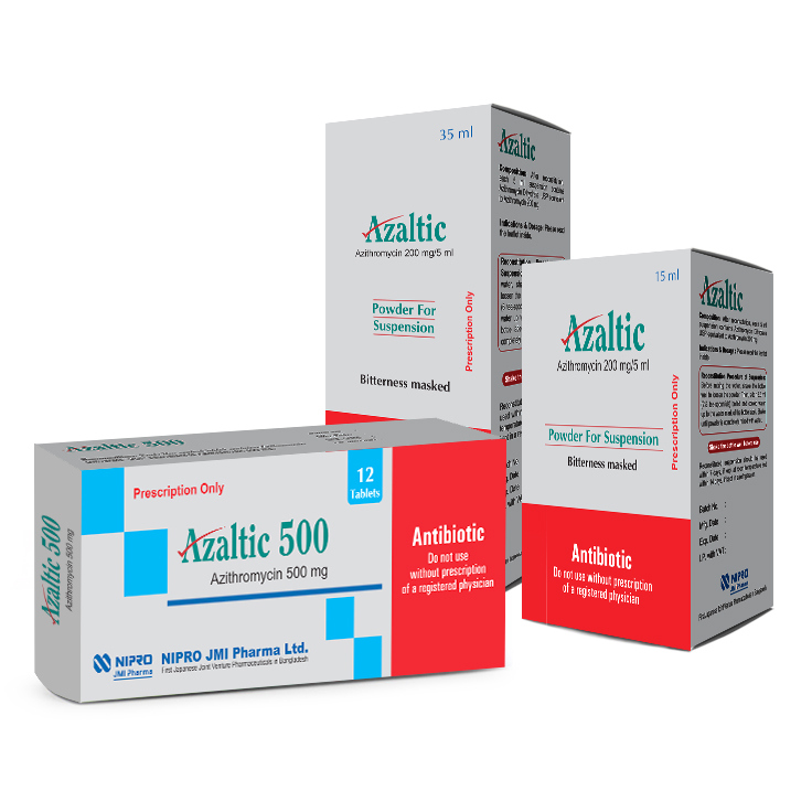 Pack Image: Azaltic 200 mg Suspension (15 ml bottle)
