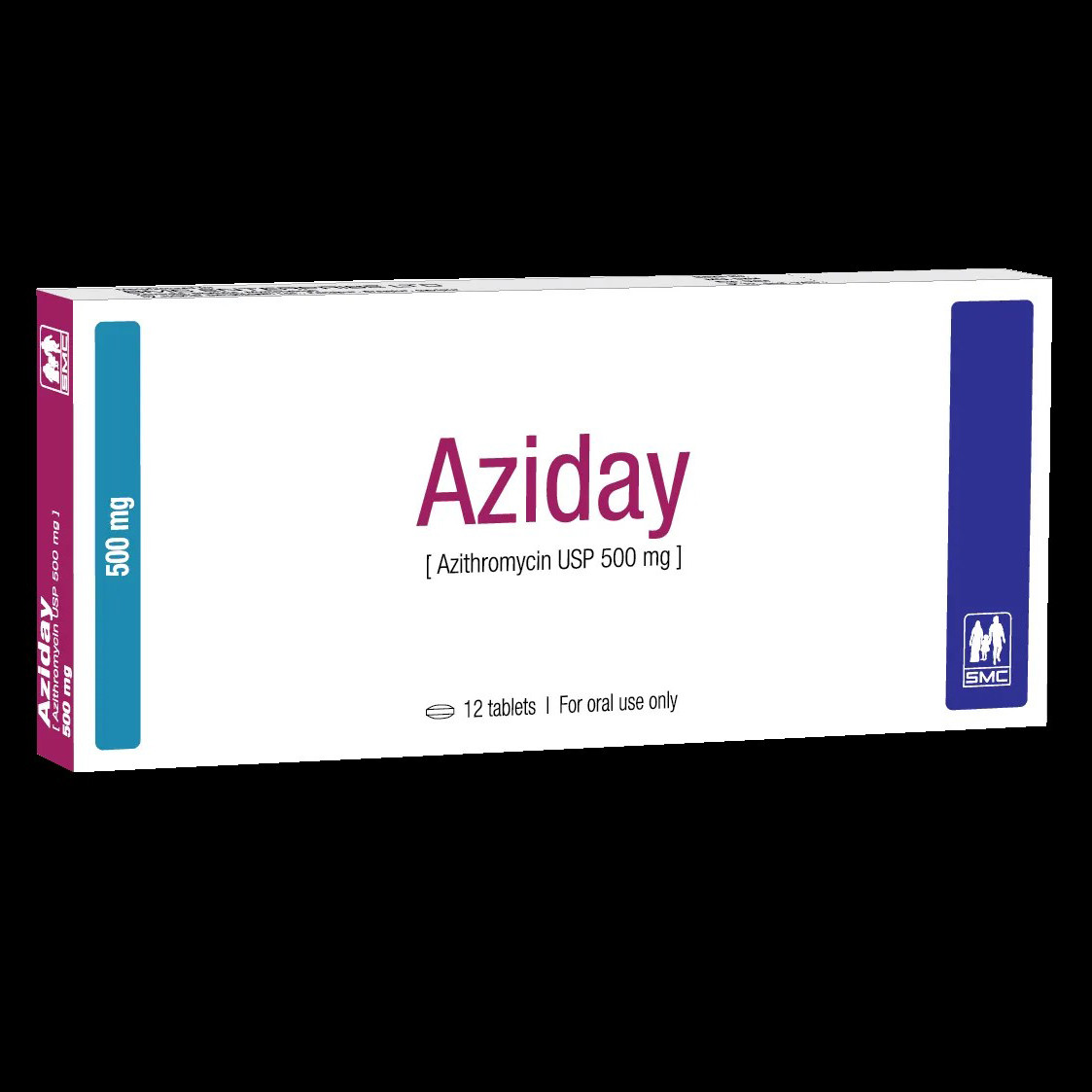 Pack Image: Aziday 500 mg Tablet (4 x 4)