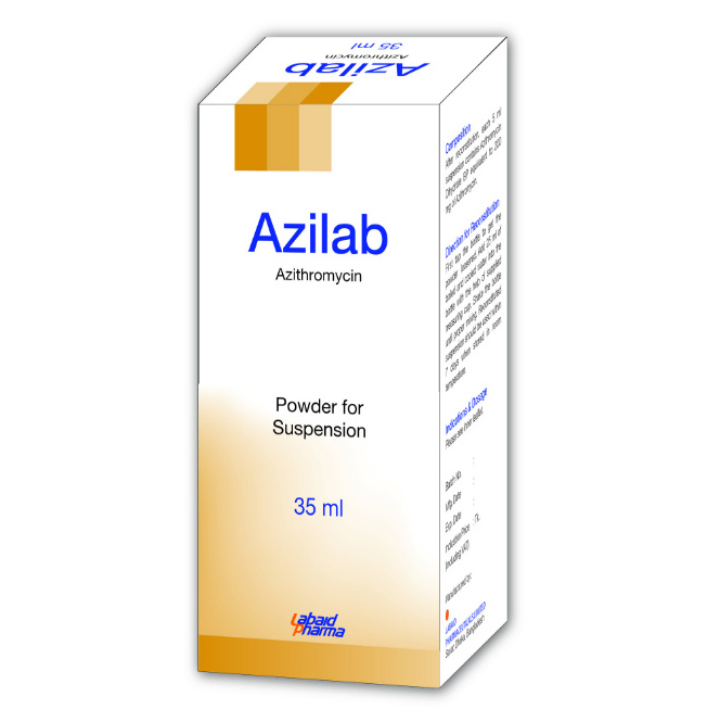 Pack Image: Azilab 200 mg Suspension (15 ml bottle)