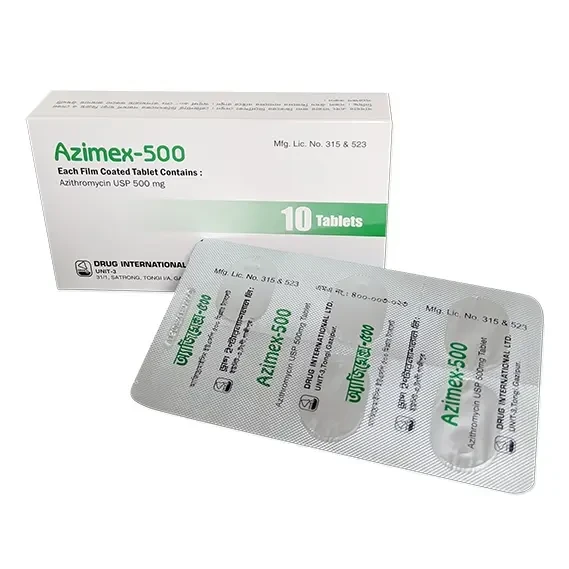 Pack Image: Azimex 500 mg Tablet (2 x 5)