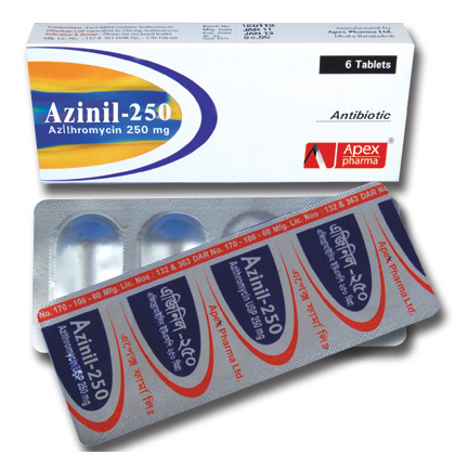 Pack Image: Azinil 250 mg Tablet (3 x 4)