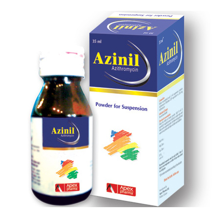 Pack Image: Azinil 200 mg Suspension (35 ml bottle)