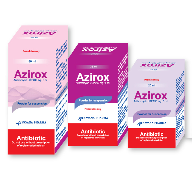 Pack Image: Azirox 200 mg Suspension (20 ml bottle)