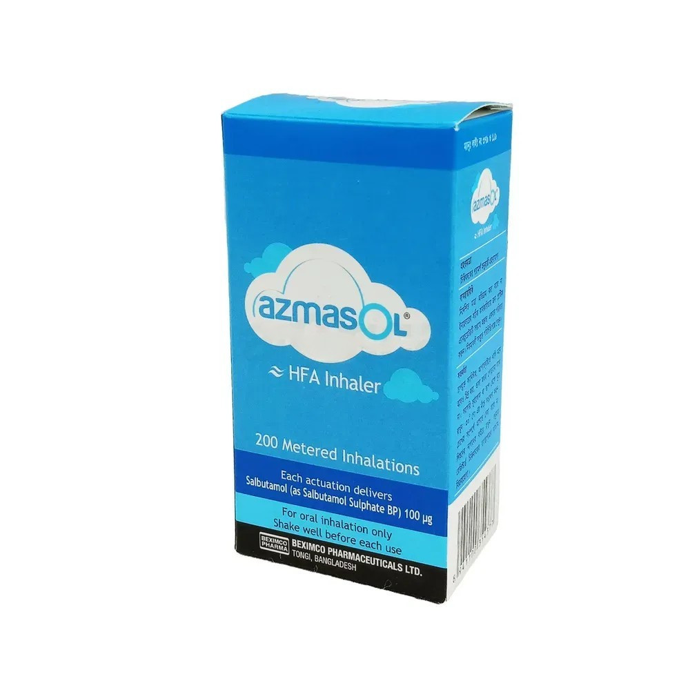 Pack Image: Azmasol 100 mcg Inhaler (200 metered doses)