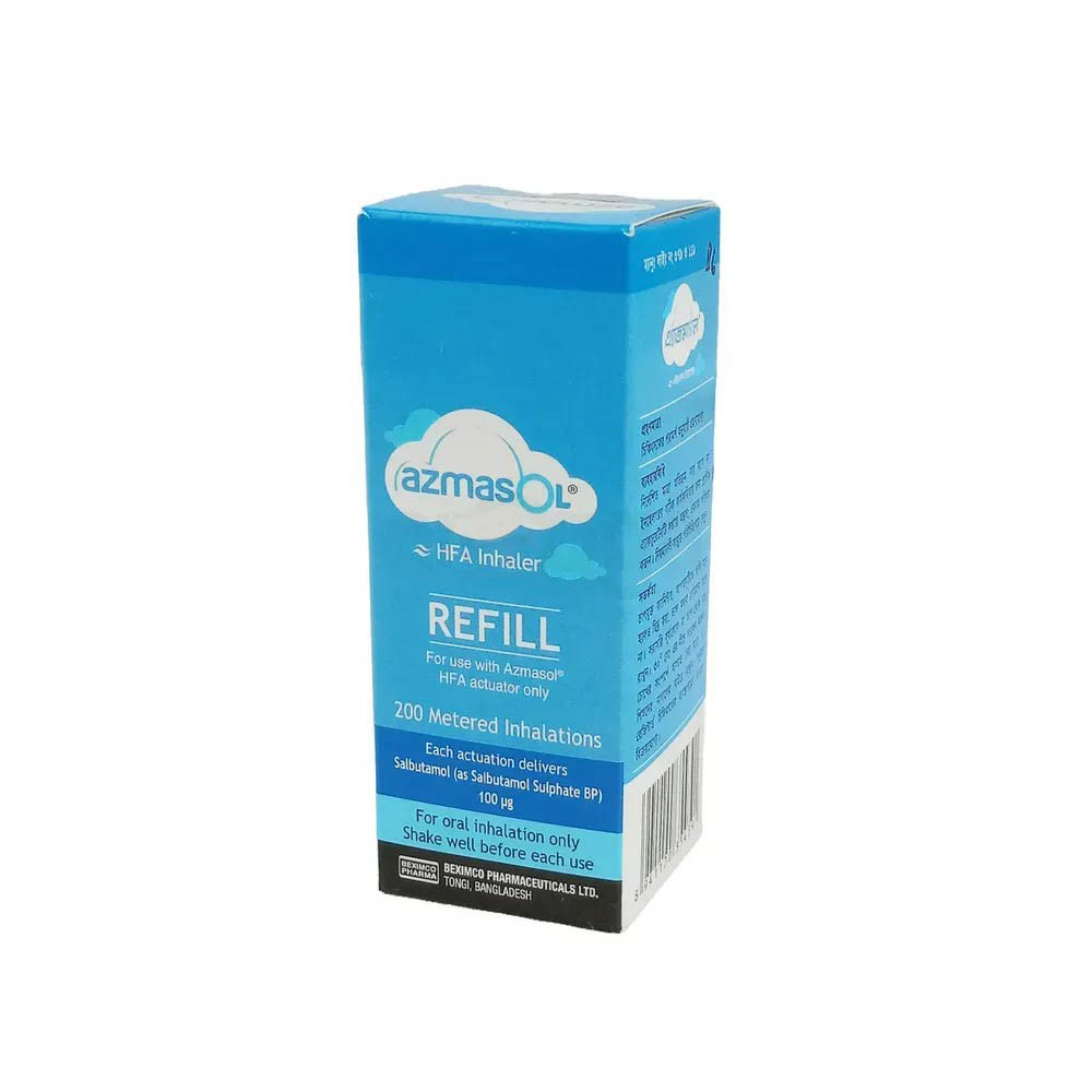 Pack Image: Azmasol 100 mcg Inhaler (200 metered doses (refill))
