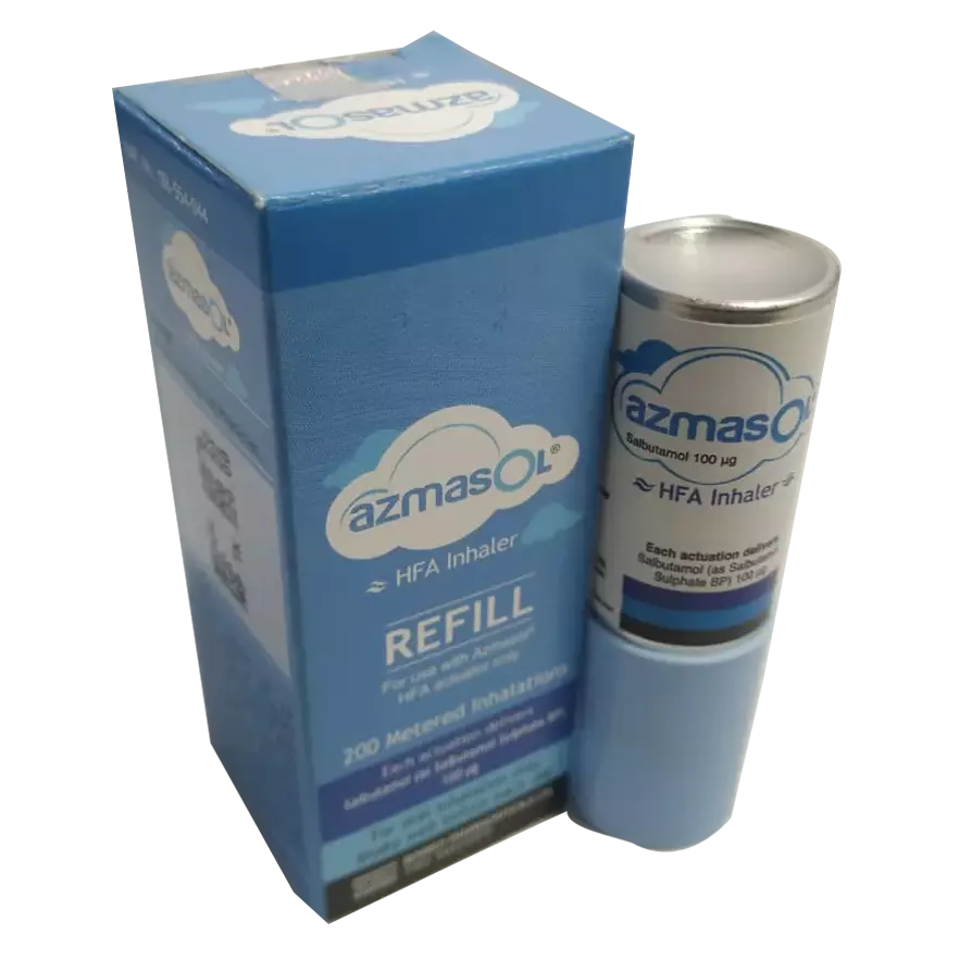 Pack Image: Azmasol 100 mcg Inhaler (200 metered doses)