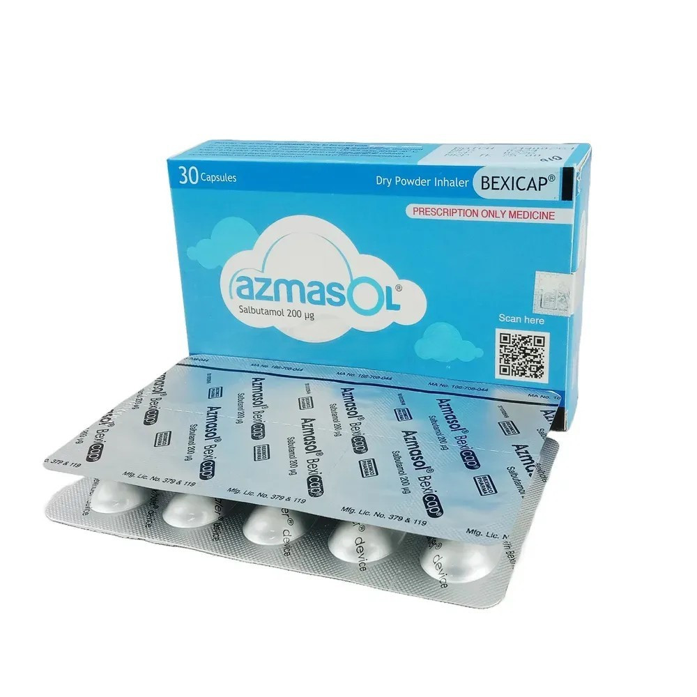 Pack Image: Azmasol 200 mcg Inhalation Capsule (3 x 10)