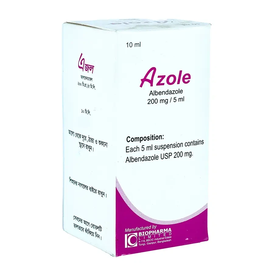 Pack Image: Azole 200 mg Suspension (10 ml bottle)