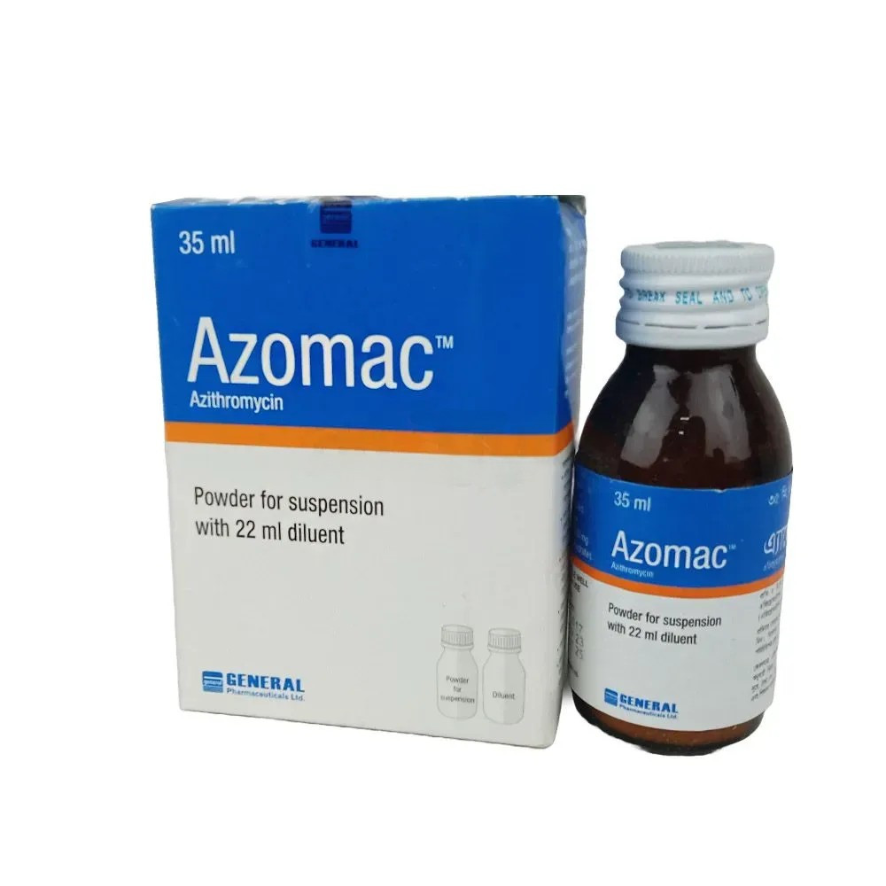 Pack Image: Azomac 200 mg Suspension (20 ml bottle)