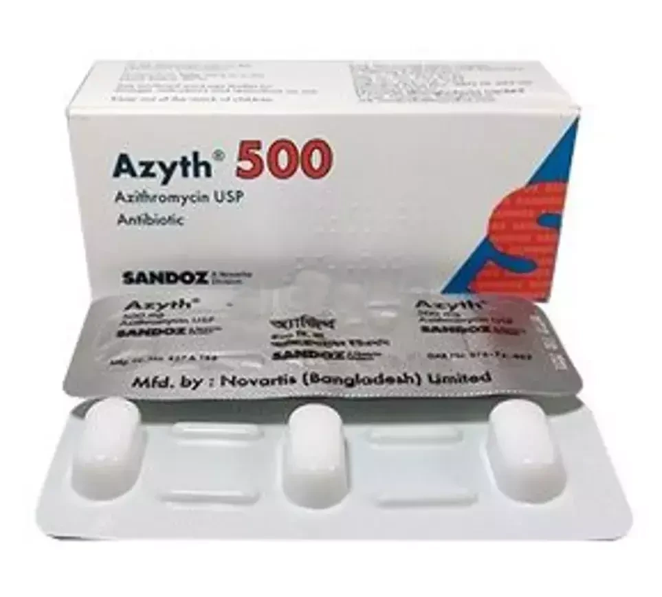 Pack Image: Azyth 500 mg Tablet (3 x 3)