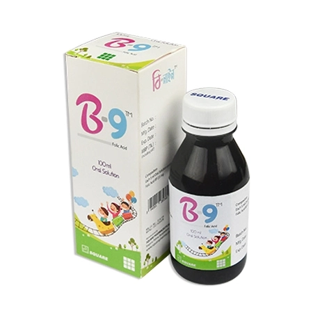 Pack Image: B-9 2.5 mg Oral Solution (100 ml bottle)