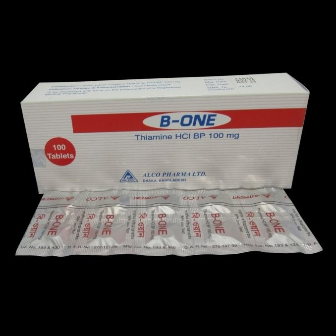 Pack Image: B-One 100 mg Tablet (100's pack)