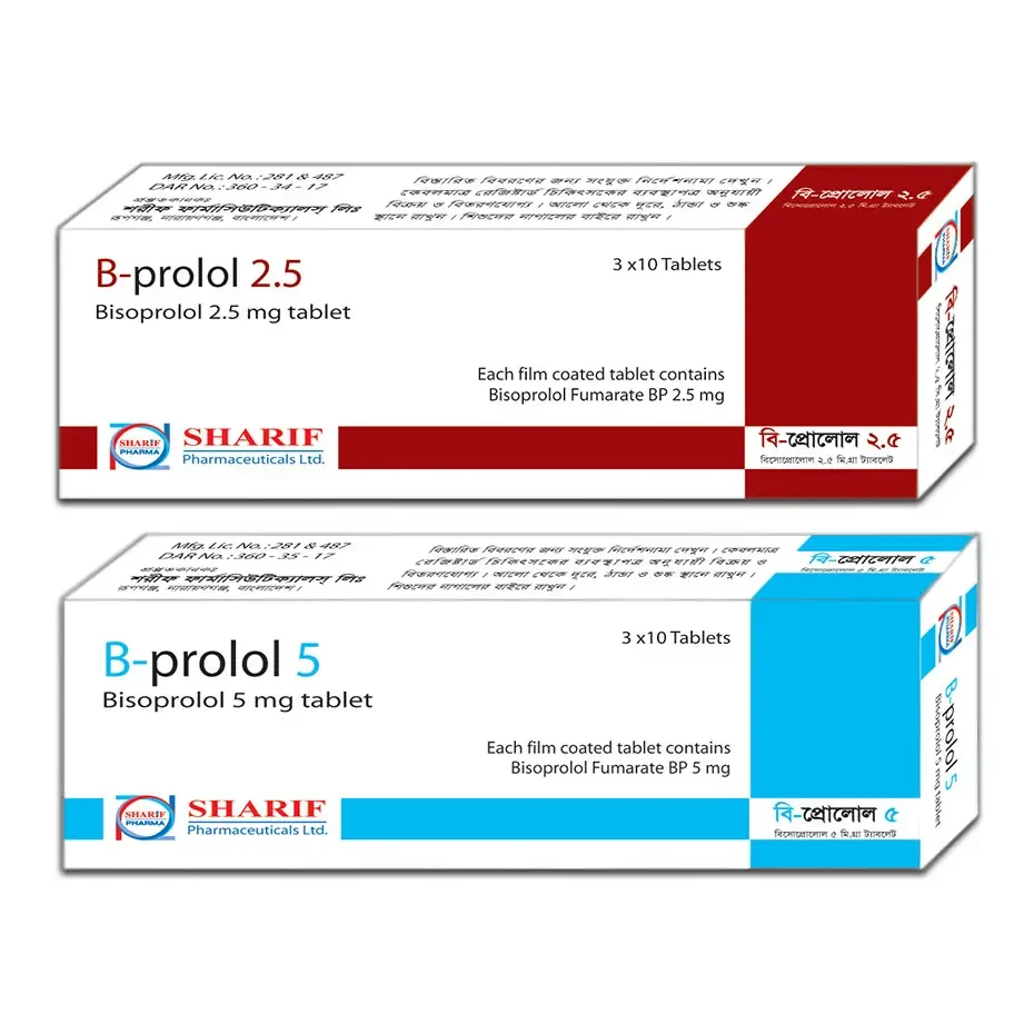Pack Image: B-Prolol 2.5 mg Tablet (3 x 10)