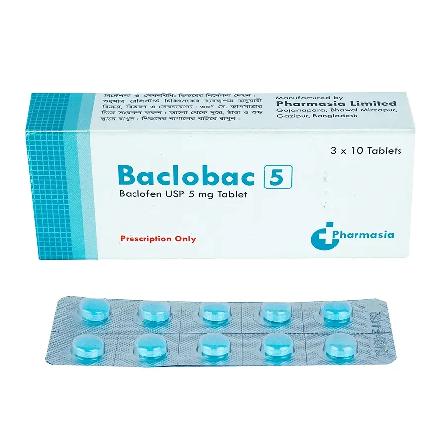 Pack Image: Baclobac 5 mg Tablet (3 x 10)