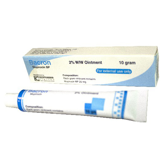 Pack Image: Bacron 2% w Ointment (10 gm tube)