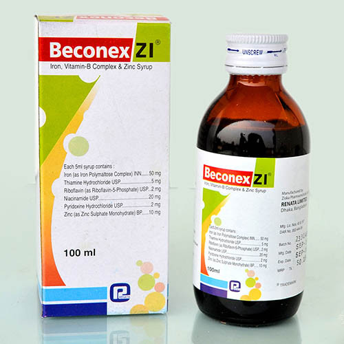 Pack Image: Beconex ZI  Syrup (100 ml bottle)