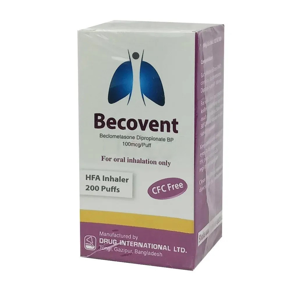 Pack Image: Becovent 100 mcg Inhaler (200 metered doses)