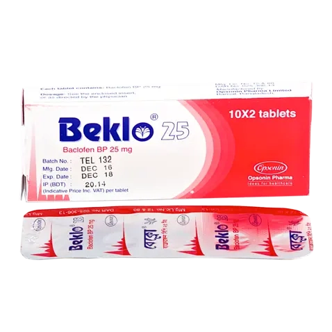 Pack Image: Beklo 25 mg Tablet (2 x 14)