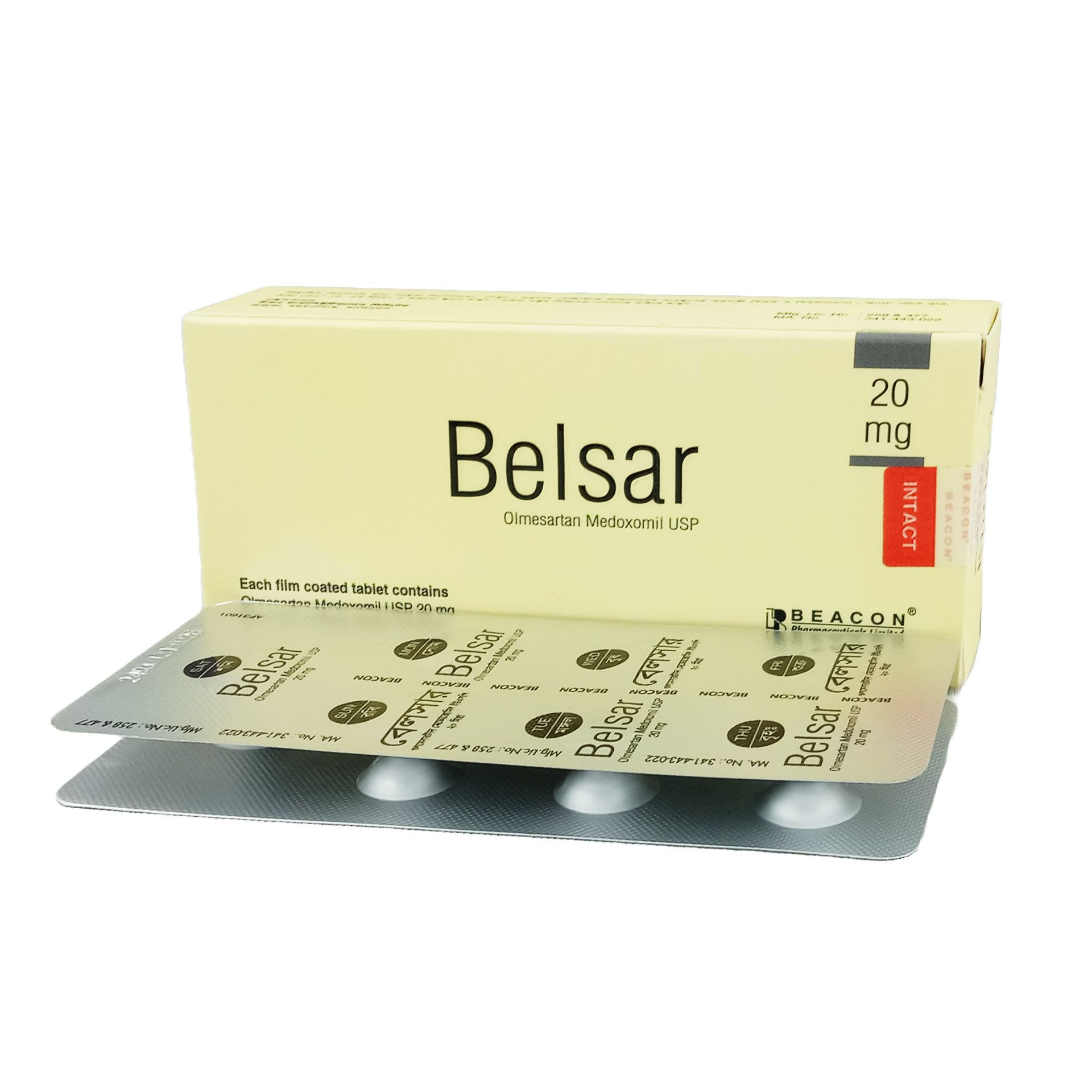 Pack Image: Belsar 20 mg Tablet (4 x 7)