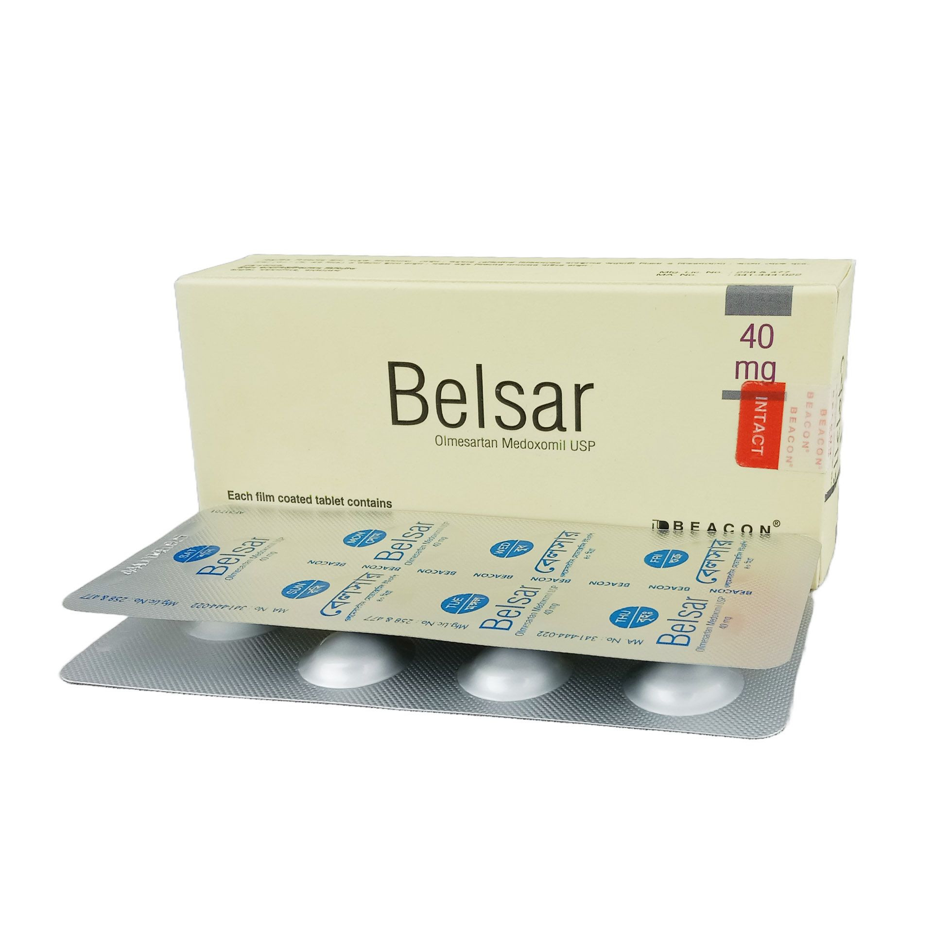 Pack Image: Belsar 40 mg Tablet (4 x 7)