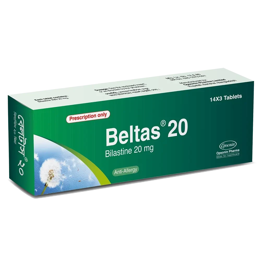 Pack Image: Beltas 20 mg Tablet (3 x 14)