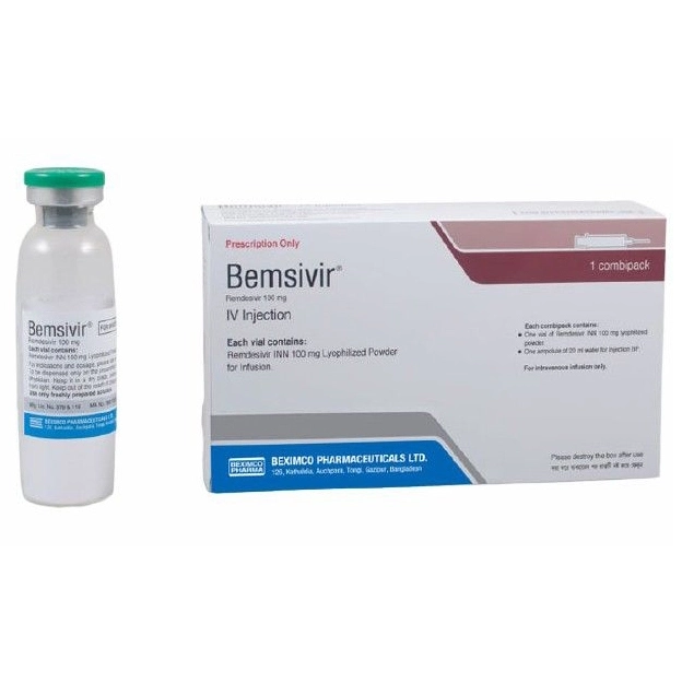 Pack Image: Bemsivir 5 mg Injection (100 mg vial)