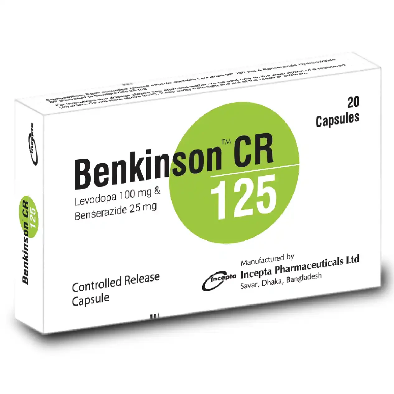 Pack Image: Benkinson CR 100 mg Capsule (2 x 10)