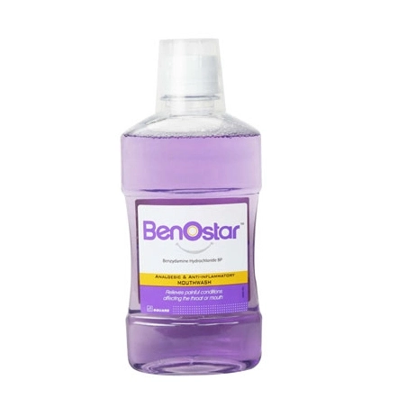 Pack Image: Benostar 0.15% Mouthwash (250 ml bottle)