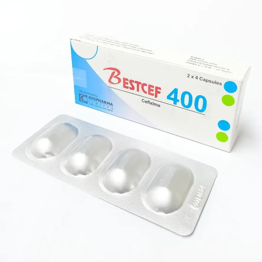 Pack Image: Bestcef 400 mg Capsule (2 x 4)