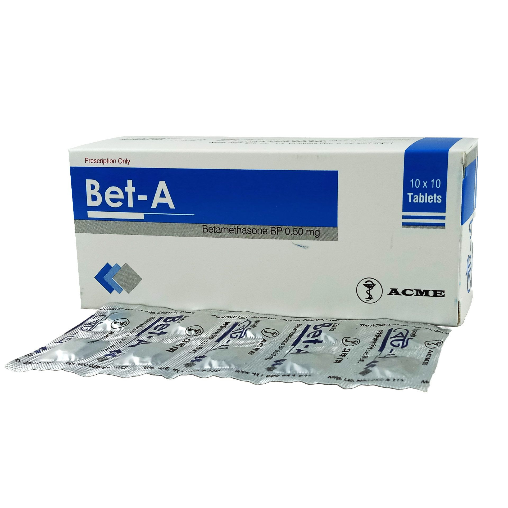 Pack Image: Bet-A 0.5 mg Tablet (10 x 10)