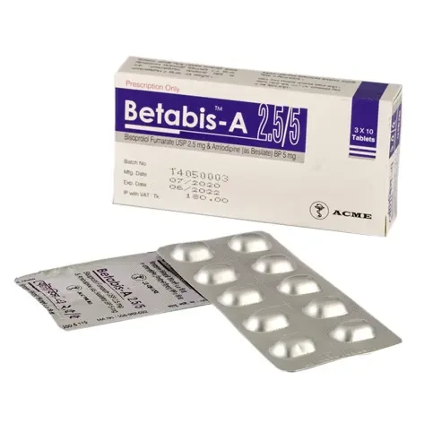 Pack Image: Betabis-A 2.5 mg Tablet (3 x 10)