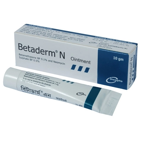 Pack Image: Betaderm N 0.1% 0.5% Ointment (10 gm tube)